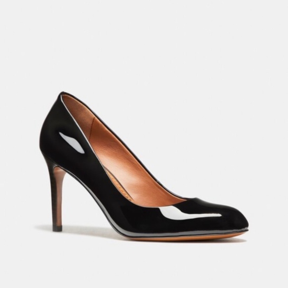 Coach Devon Patent Black Heels